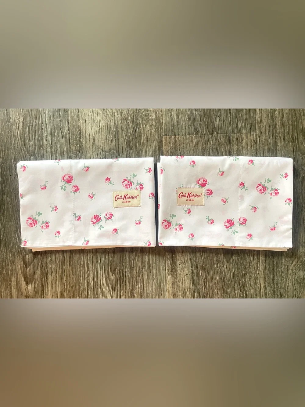 Cath Kidston London Pillowcases Pink Roses 100% Cotton Shabby Chic King Sz - Picture 4 of 5